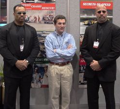 John Engel, CEO, with the two `bodyguards`