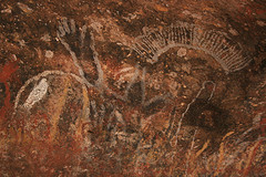 Old aboriginal paintings on the Rock